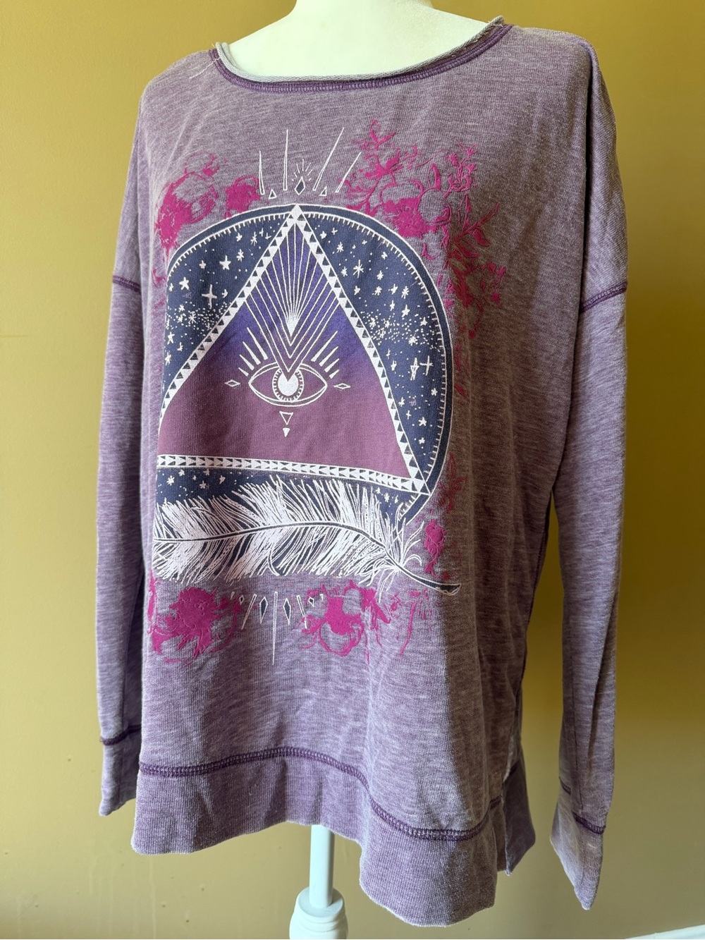 Lucky Brand Celestial Mystic Evil Eye French Terry Sweatshirt